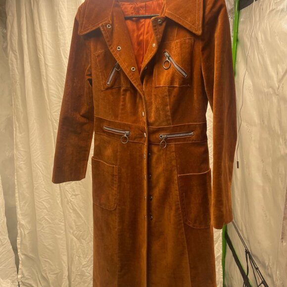 Steampunk jacket womens, vegan suede, small, - Picture 2 of 8